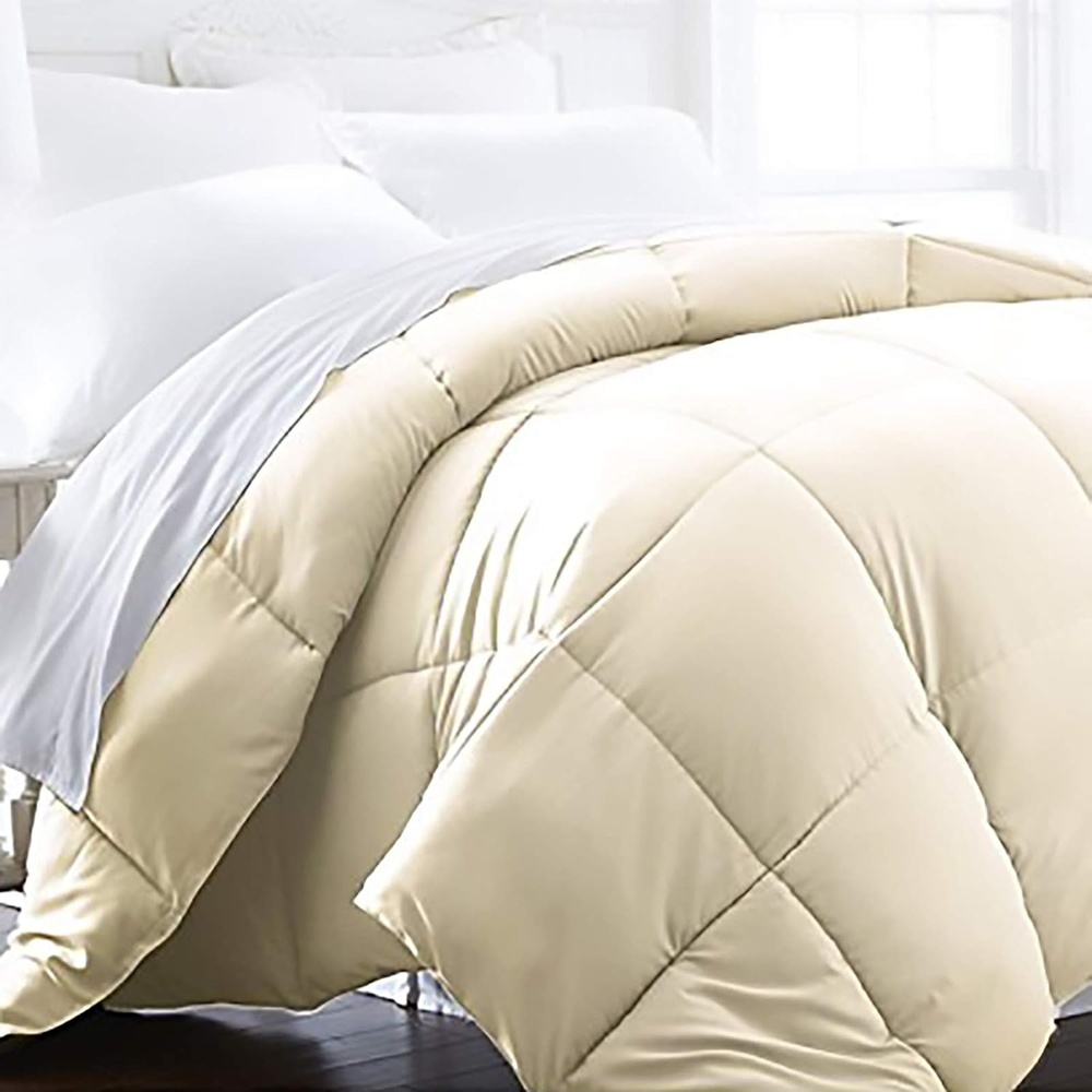image:imageBeckham Hotel Collection FullQueen Size Comforter 1600 Series Down Alternative Home Bedding amp Duvet Insert CreamCream