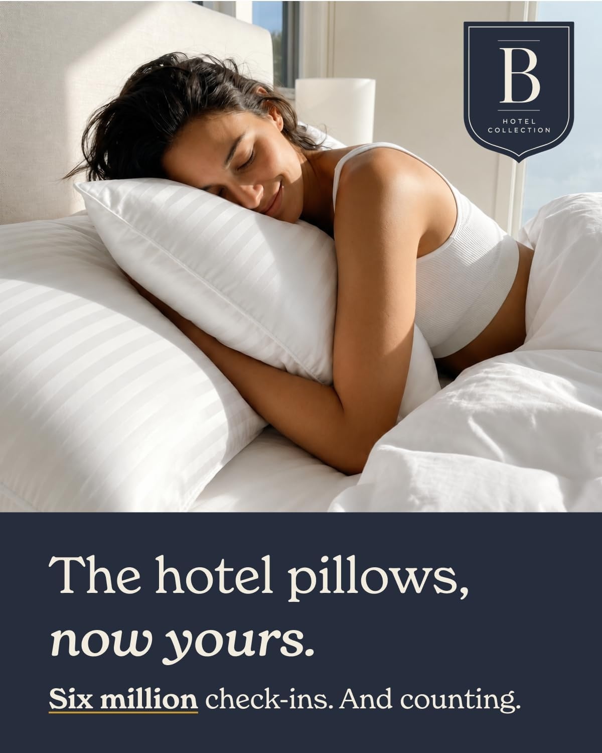 image:imageBeckham Hotel Collection Bed Pillows King Size Set of 2 Down Alternative Pillow for Back Stomach or Side SleepersWhite