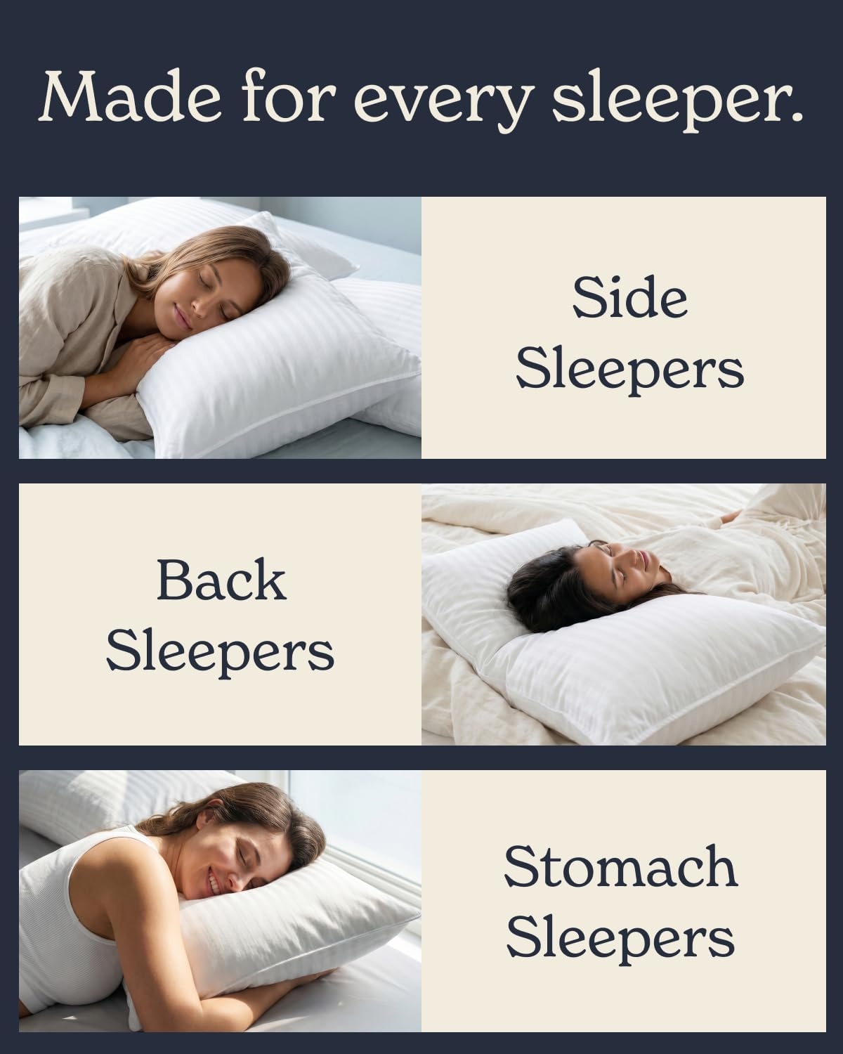 image:imageBeckham Hotel Collection Bed Pillows King Size Set of 2 Down Alternative Pillow for Back Stomach or Side SleepersWhite
