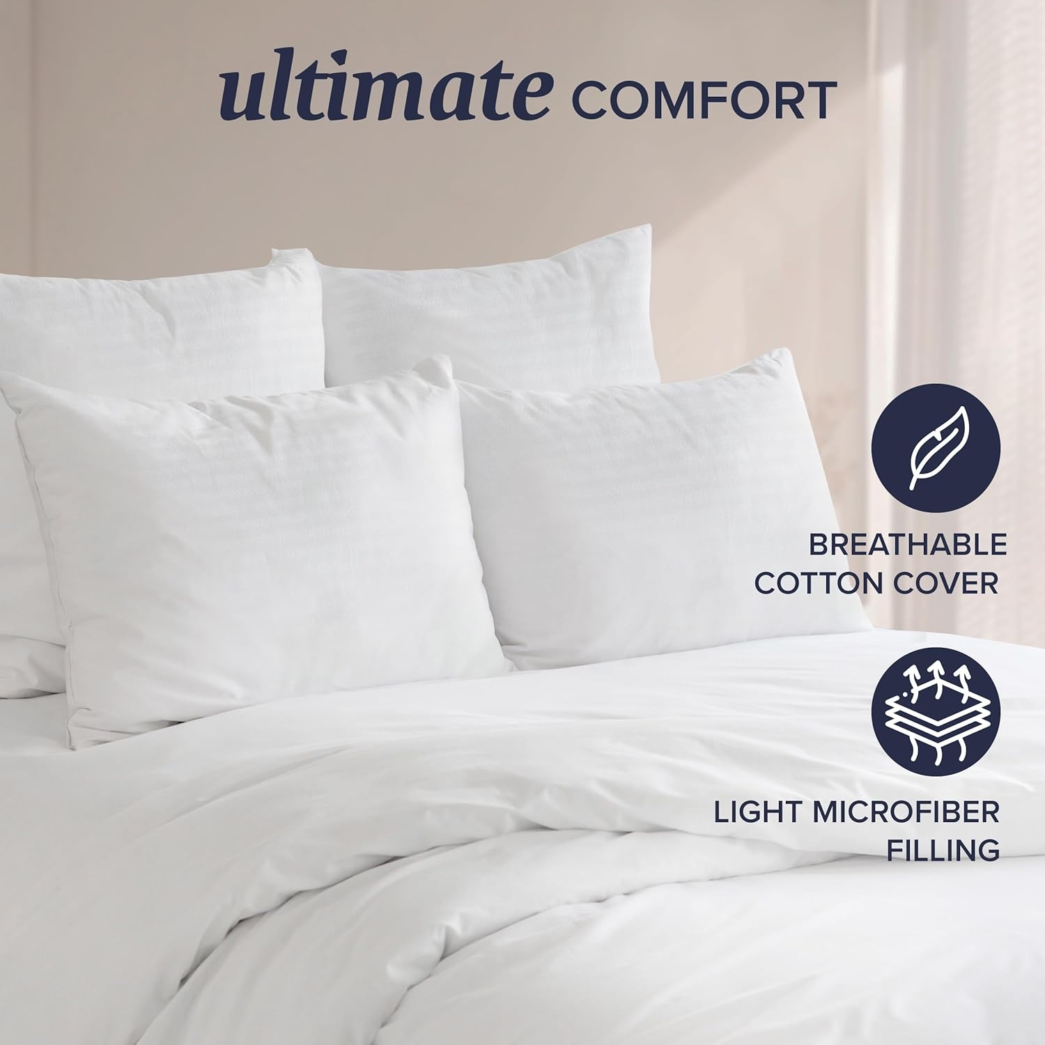 image:imageBeckham Hotel Collection Bed Pillows King Size amp Euro Size Throw Pillows Sets of 2