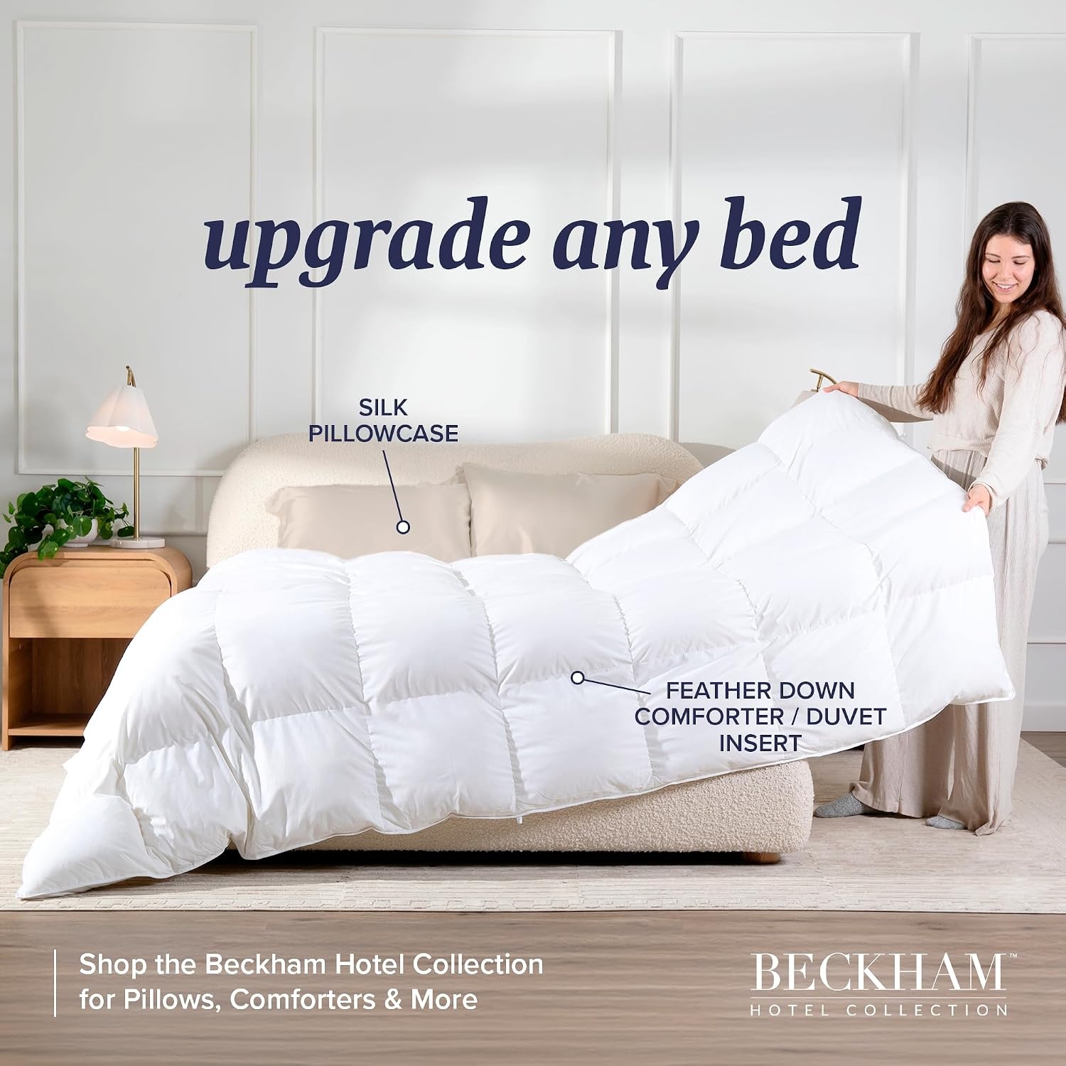 image:imageBeckham Hotel Collection Silk Pillow Case with Zipper 100 Mulberry Silk Pillowcase for Hair amp Skin 22 Momme 6A Grade OekoTEX Certified 1PC Queen Cherry Pink03 Champagne