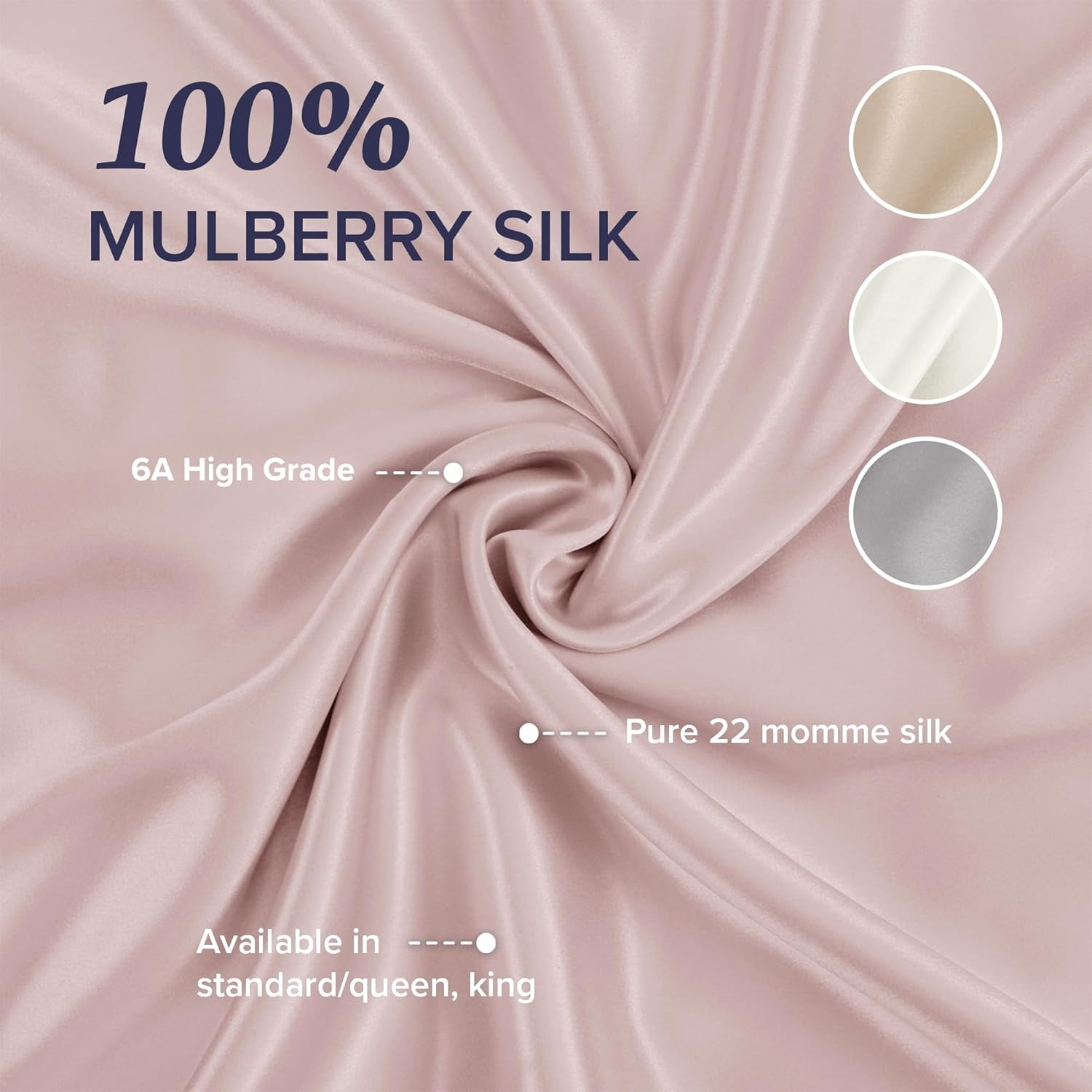 image:imageBeckham Hotel Collection Silk Pillow Case with Zipper 100 Mulberry Silk Pillowcase for Hair amp Skin 22 Momme 6A Grade OekoTEX Certified 1PC Queen Cherry Pink04 Cherry Pink