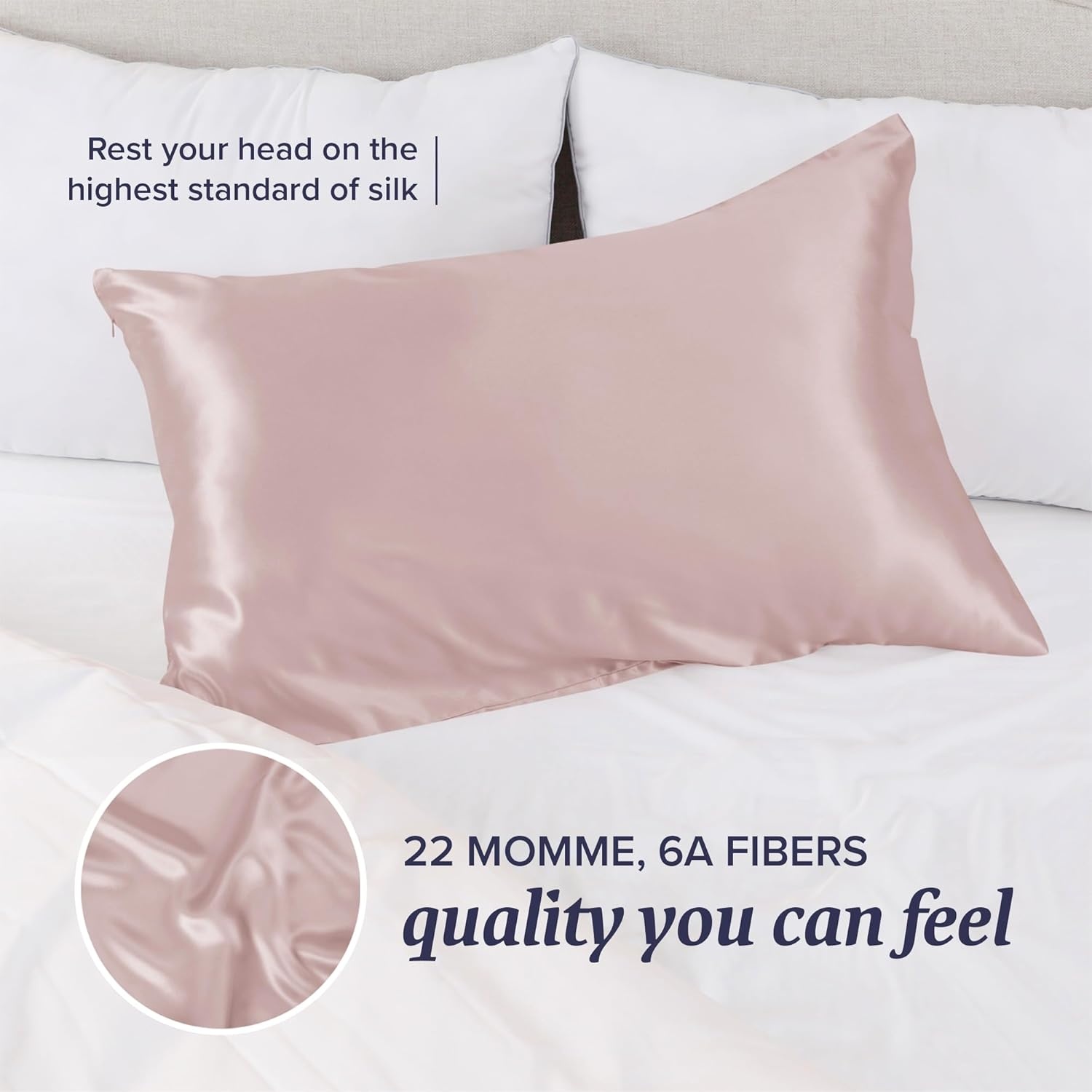 image:imageBeckham Hotel Collection Silk Pillow Case with Zipper 100 Mulberry Silk Pillowcase for Hair amp Skin 22 Momme 6A Grade OekoTEX Certified 1PC Queen Cherry Pink04 Cherry Pink