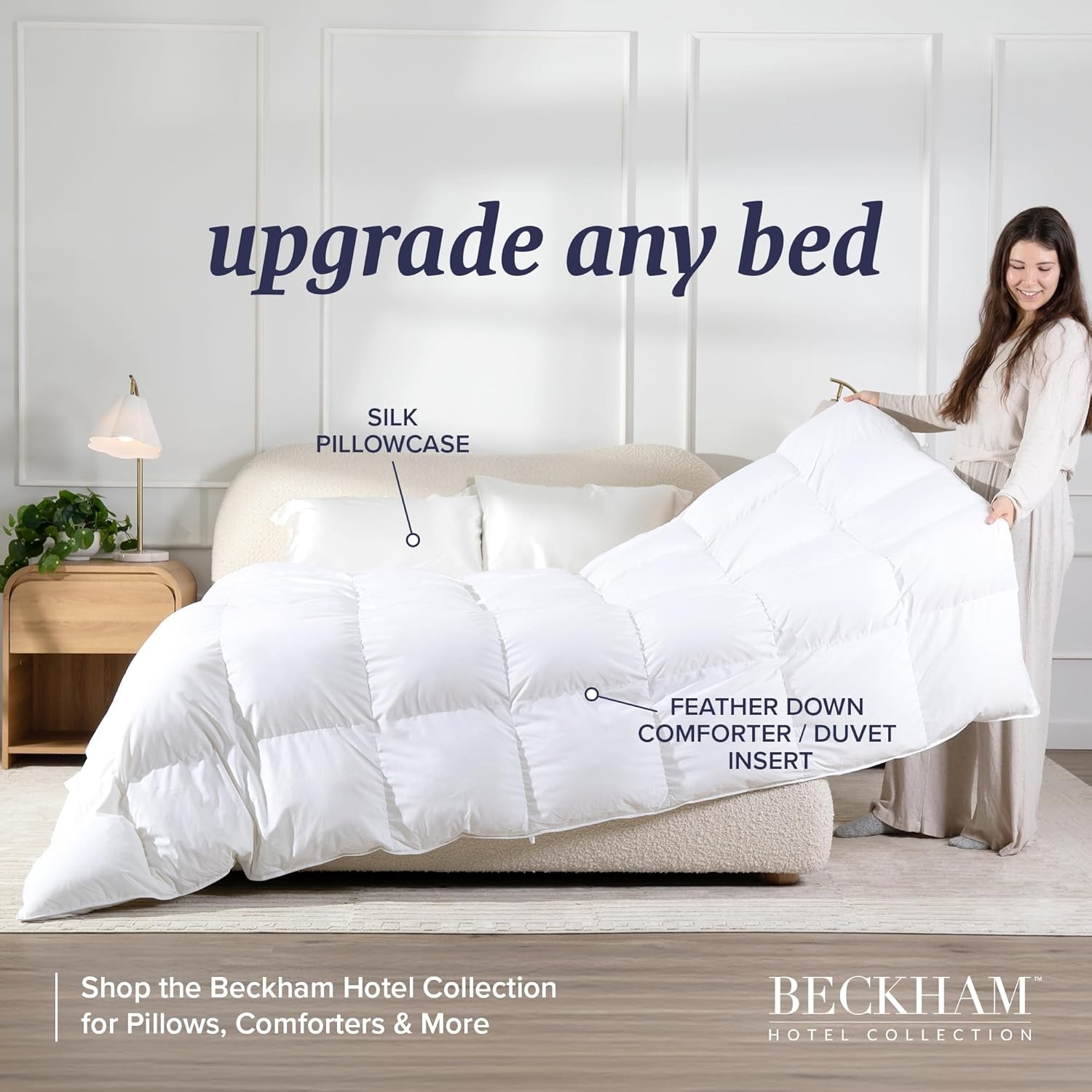 image:imageBeckham Hotel Collection Silk Pillow Case with Zipper 100 Mulberry Silk Pillowcase for Hair amp Skin 22 Momme 6A Grade OekoTEX Certified 1PC Queen Cherry Pink02 Silver Cloud