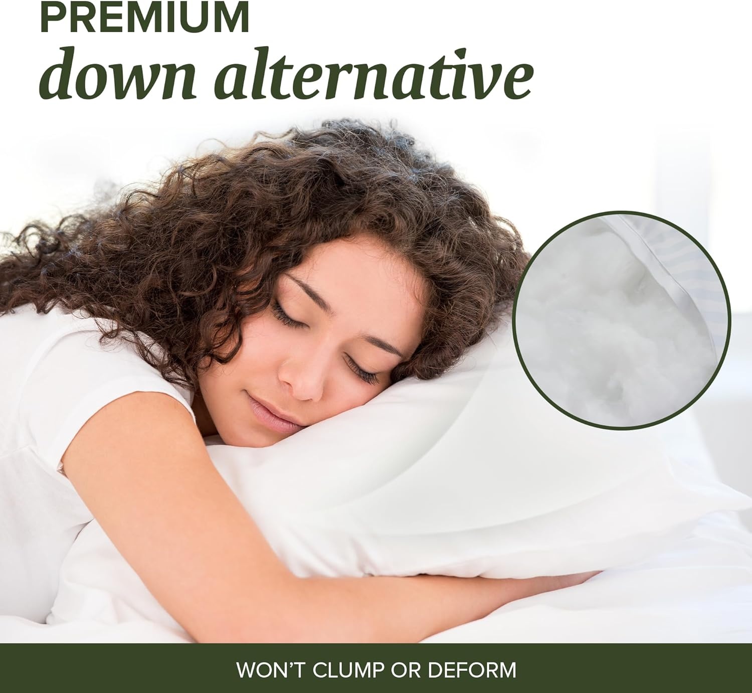 image:imageBeckham Hotel Collection Summer Sanctuary King Pillow Cooling Qmax Adjustable Down Alternative Pillow wExtra Fill Ideal for Side Back Stomach SleepersKing Size