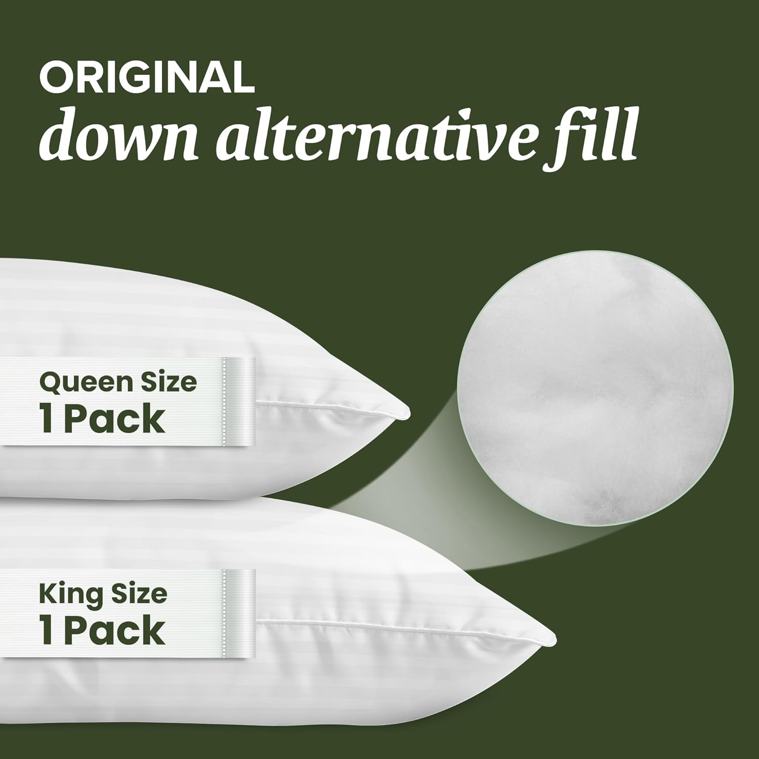 image:imageBeckham Hotel Collection Summer Sanctuary King Pillow Cooling Qmax Adjustable Down Alternative Pillow wExtra Fill Ideal for Side Back Stomach SleepersKing Size