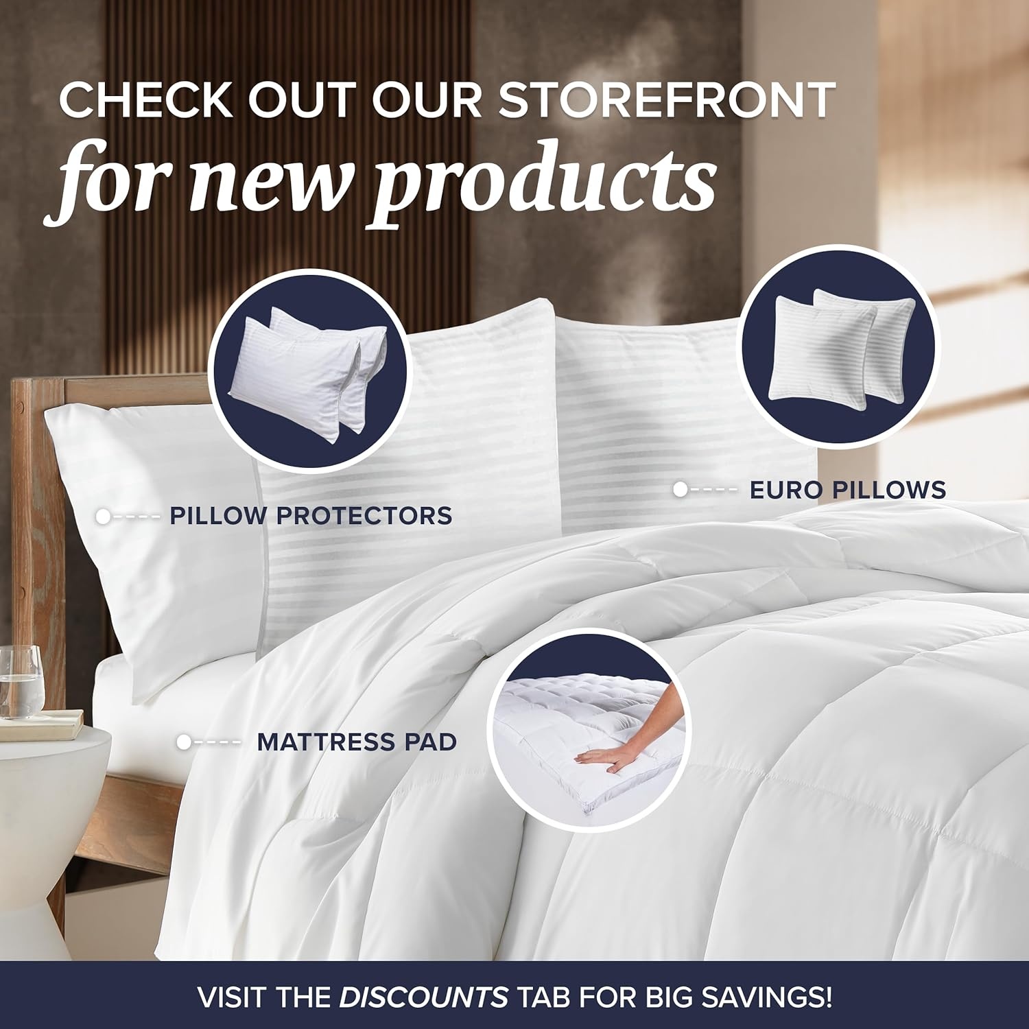 image:imageBeckham Hotel Collection Summer Sanctuary King Pillow Cooling Qmax Adjustable Down Alternative Pillow wExtra Fill Ideal for Side Back Stomach SleepersKing Size
