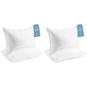 image:imageBeckham Hotel Collection King Size Memory Foam Adjustable Fill Bed Pillows Set of 2  Cooling Shredded Foam Pillow for Back Stomach or Side SleepersKing Adjustable Foam  Pack of 2