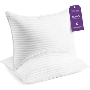 image:imageBeckham Hotel Collection King Size Memory Foam Adjustable Fill Bed Pillows Set of 2  Cooling Shredded Foam Pillow for Back Stomach or Side SleepersQueen Down