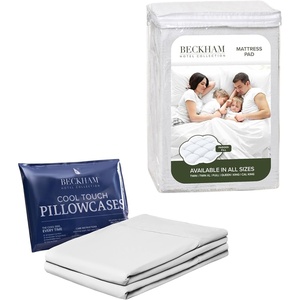 image:imageBeckham Hotel Collection Mattress Pad amp Cooling Pillowcases King White