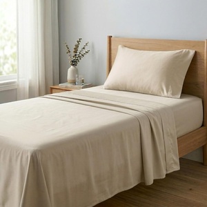 image:imageBeckham Hotel Collection Sheets Set King Size 100 Cotton Sateen Fabric Silky Smooth amp Soft Cool Touch 16 Deep Pocket 4Piece White05  Sand