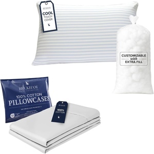 image:imageBeckham Hotel Collection Summer Sanctuary King Pillow amp Cotton Pillowcases White
