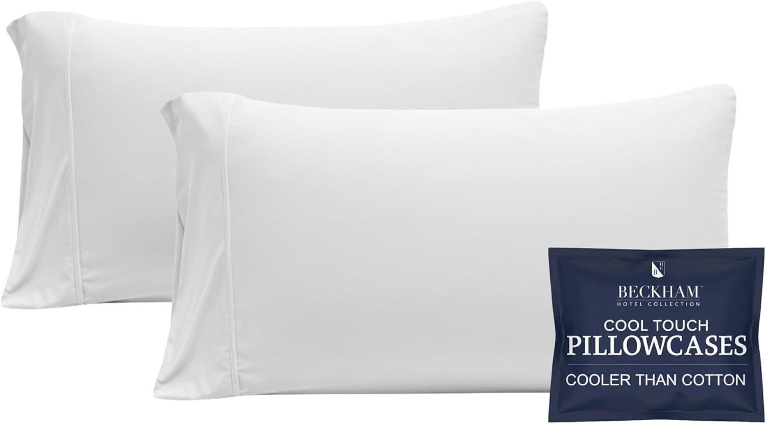 image:imageBeckham Hotel Collection 4Piece Cotton Sheet Set with 2 Additional Cooling Pillowcases for Hot Sleepers King White