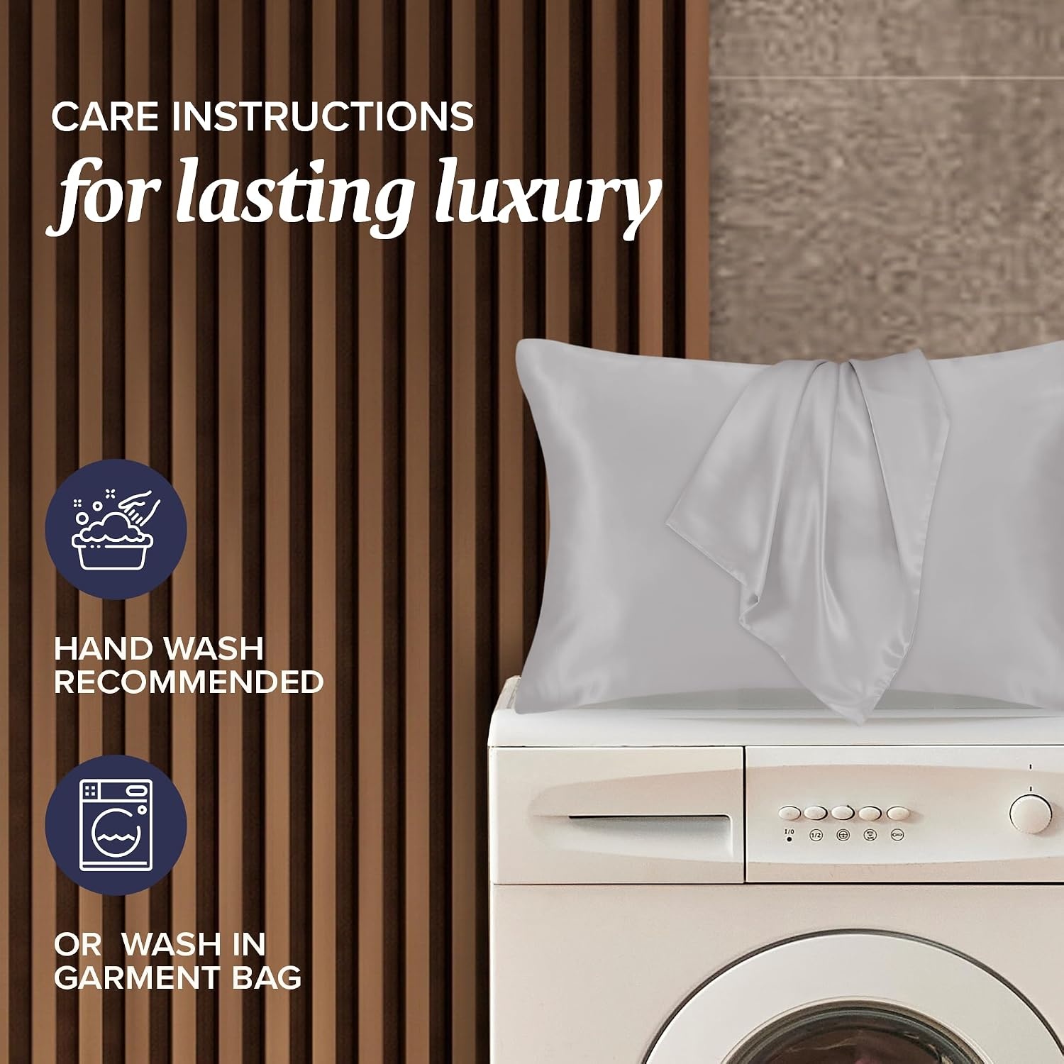 image:imageBeckham Hotel Collection Adjustable Cooling Pillow with Mulberry Silk Pillowcase for Hot Sleeper amp Beauty Sleep 1PC Set King Silver Cloud
