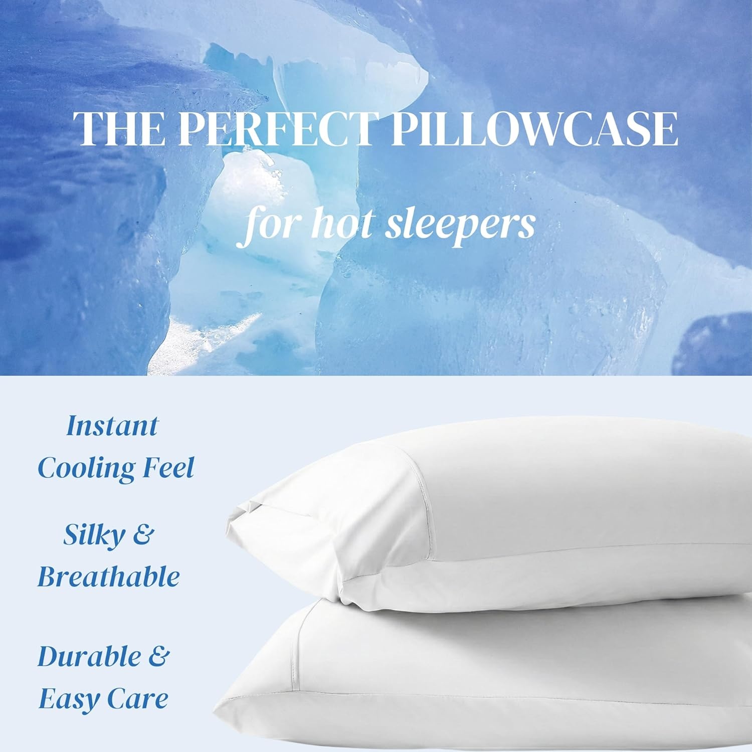 image:imageBeckham Hotel Collection King Size Pillow Protectors amp Cooling Pillowcases Set of 2