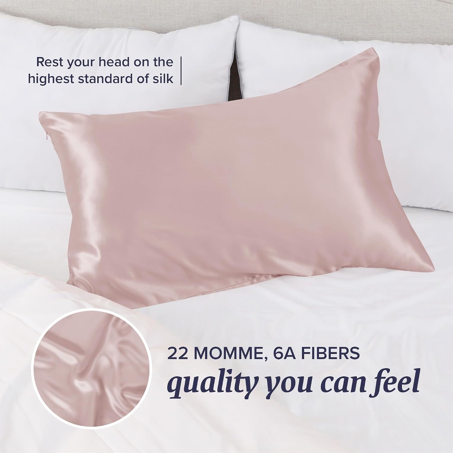 image:imageBeckham Hotel Collection Pillows with 2 Silk Pillowcases for Hair amp Skin 22 Momme 6A Grade Mulberry Silk King Cherry Pink