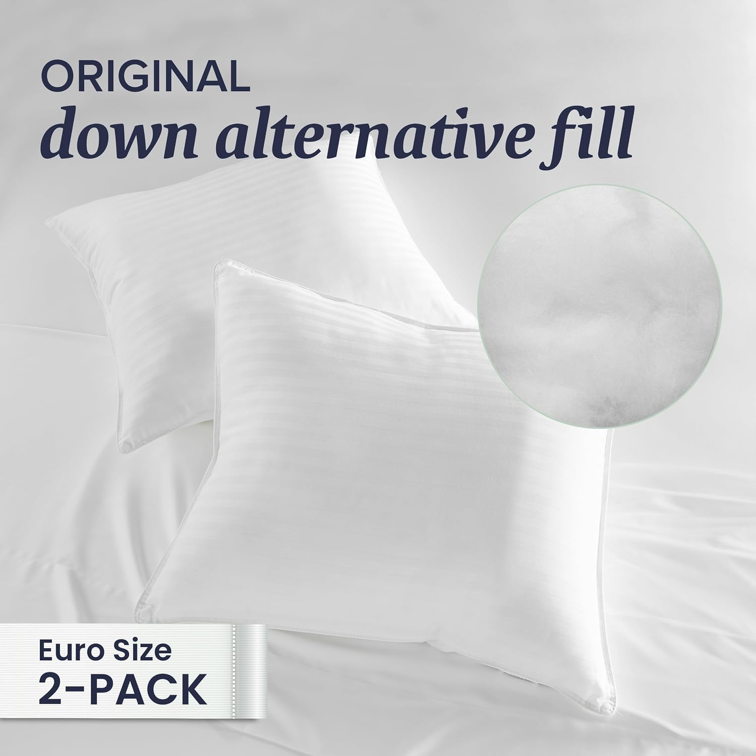 image:imageBeckham Hotel Collection Queen Size Bed Pillows amp Euro Size Throw Pillows Sets of 2
