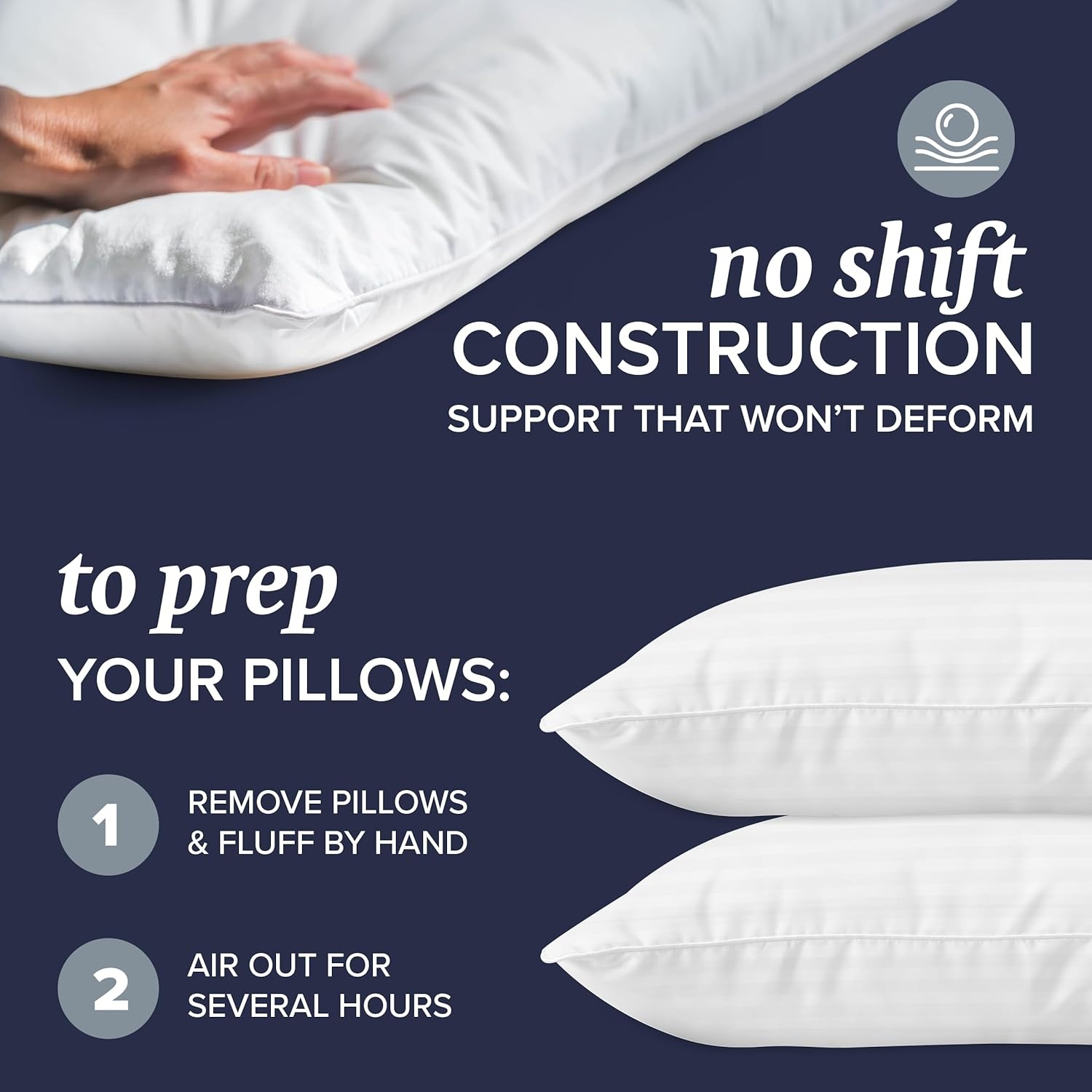 image:imageBeckham Hotel Collection Queen Size Pillows and Pillow Protectors Sets of 2