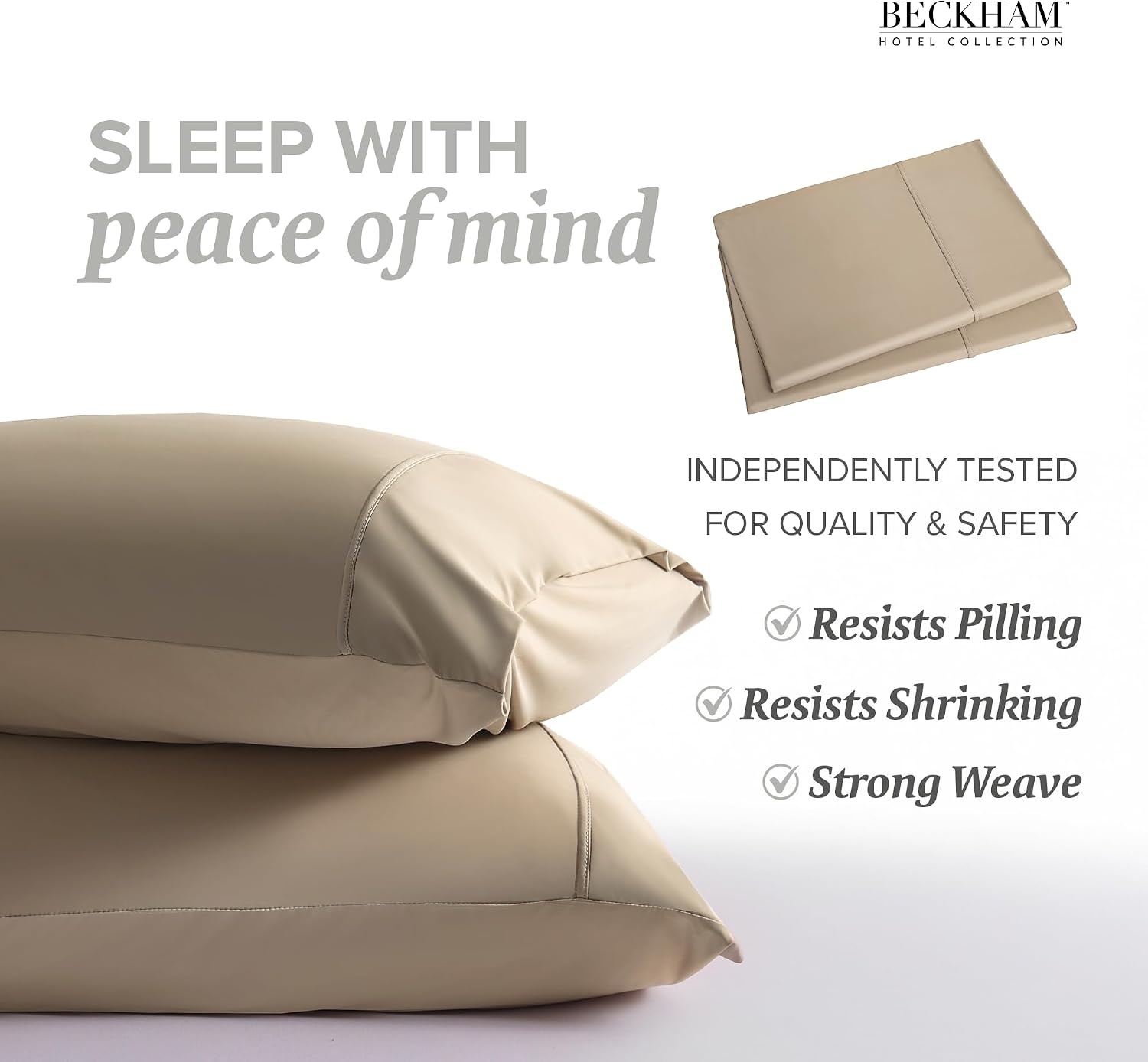 image:imageBeckham Hotel Collection Summer Sanctuary King Pillow amp Cooling Pillowcases Sand