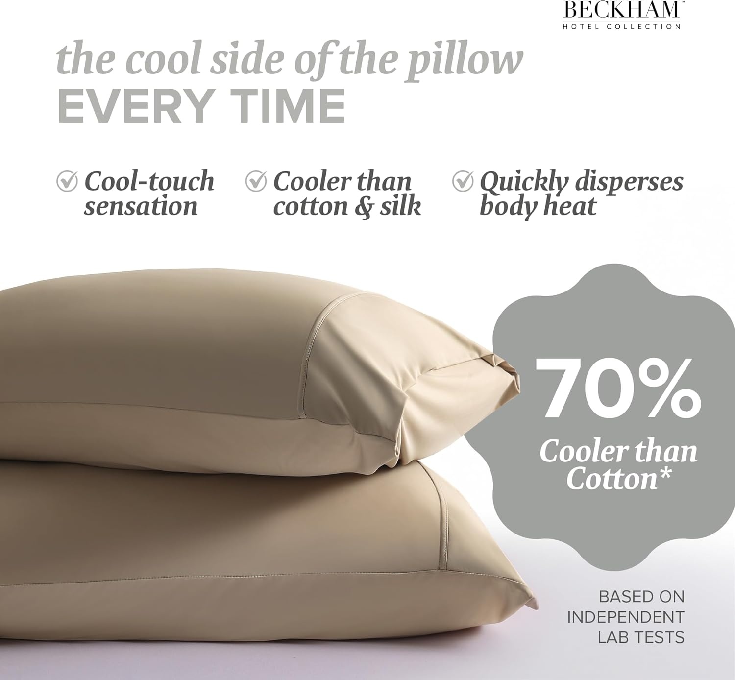 image:imageBeckham Hotel Collection Summer Sanctuary King Pillow amp Cooling Pillowcases Sand