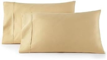 image:imageHC Collection Pillow Cases Standard SizeQueen Size Set of 2 Microfiber Extra Soft Pillowcases Easy Care amp Machine Washable WhiteCamel