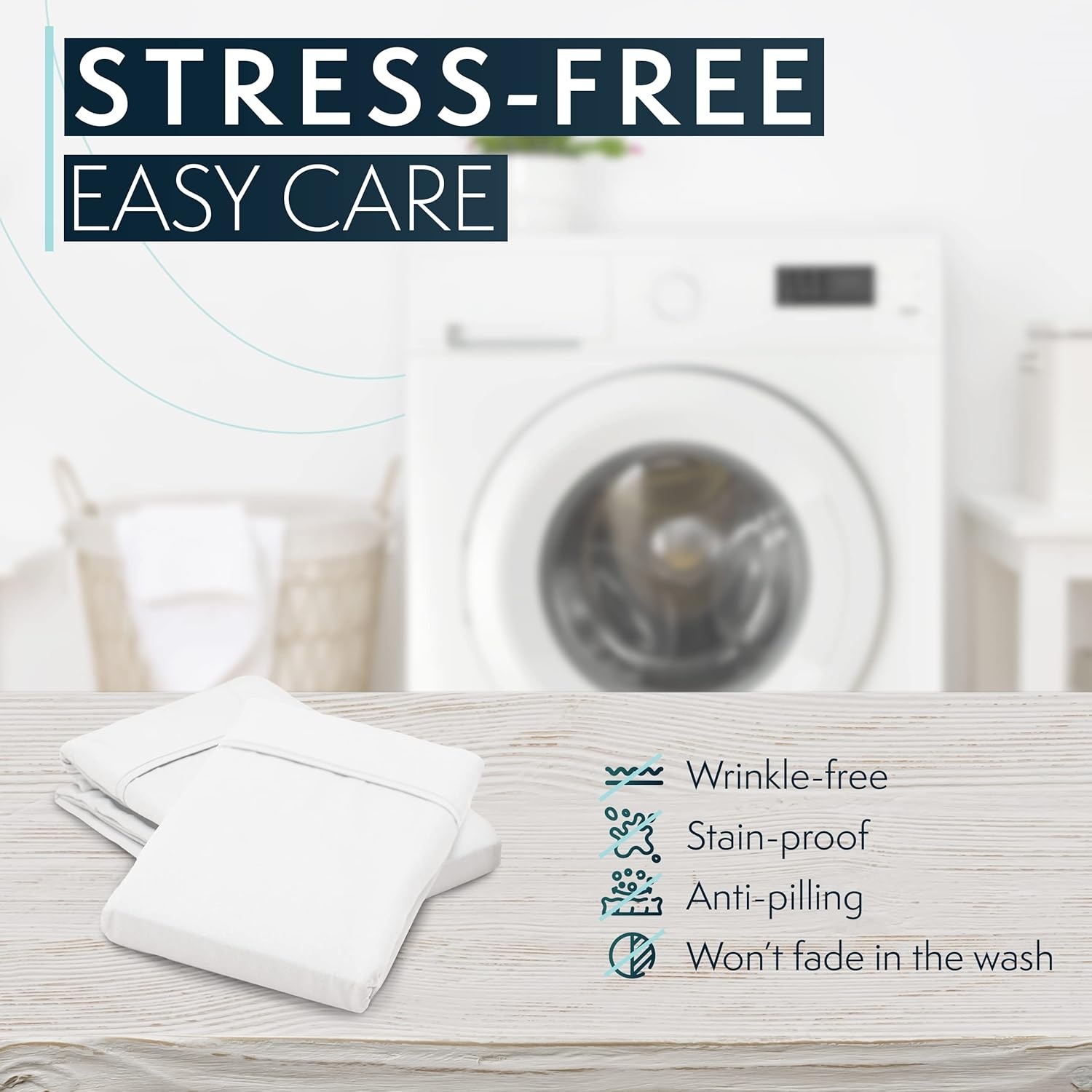 image:imageHC Collection Pillow Cases Standard SizeQueen Size Set of 2 Microfiber Extra Soft Pillowcases Easy Care amp Machine Washable WhiteWhite