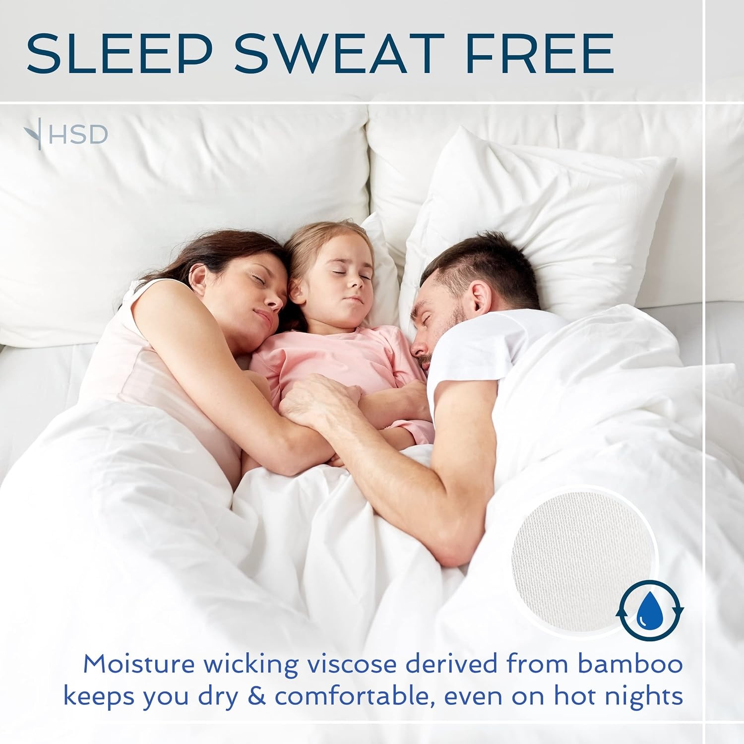 image:imageHotel Sheets Direct 4 Piece Bed Sheet Set Queen Size 100 Viscose Derived from Bamboo Sheets Set with 2 Pillowcases Cooling amp Breathable Luxury Bedding MoistureWicking amp Silky Soft Texture White16 Navy Blue