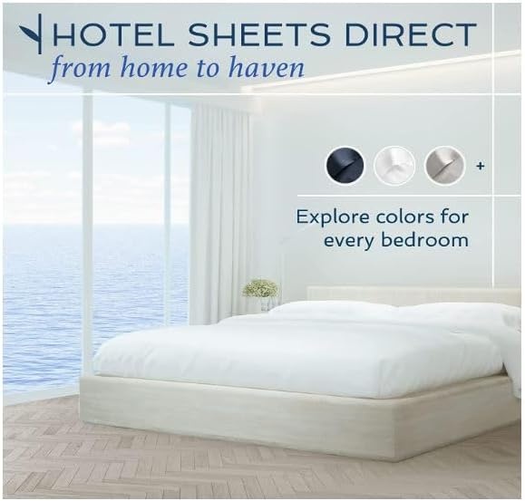 image:imageHotel Sheets Direct 4 Piece Bed Sheet Set Queen Size 100 Viscose Derived from Bamboo Sheets Set with 2 Pillowcases Cooling amp Breathable Luxury Bedding MoistureWicking amp Silky Soft Texture White02 Light Gray