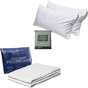 image:imageBeckham Hotel Collection King Size Pillow Protectors amp Cooling Pillowcases  Set of 2