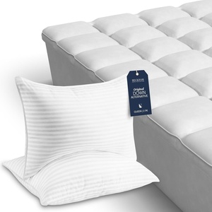 image:imageBeckham Hotel Collection Queen Size Down Alternative Pillows Set of 2 and Queen Size Hybrid Mattress Protector amp Pad