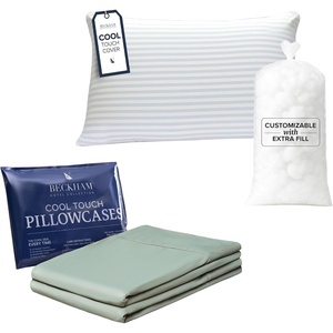 image:imageBeckham Hotel Collection Summer Sanctuary King Pillow amp Cooling Pillowcases Aqua Gray