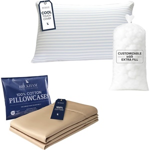 image:imageBeckham Hotel Collection Summer Sanctuary King Pillow amp Cotton Pillowcases Sand